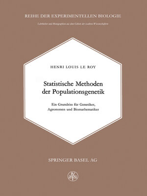 cover image of Statistische Methoden der Populationsgenetik